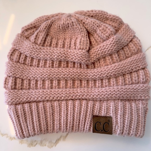 C.C Pink Knit Beanie - Picture 1 of 2
